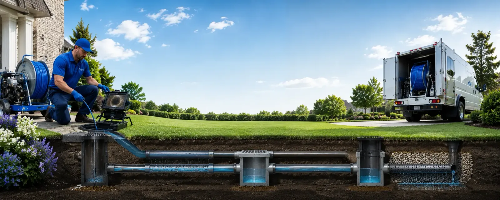 Outdoor drain cleaning information for Farmdale, OH